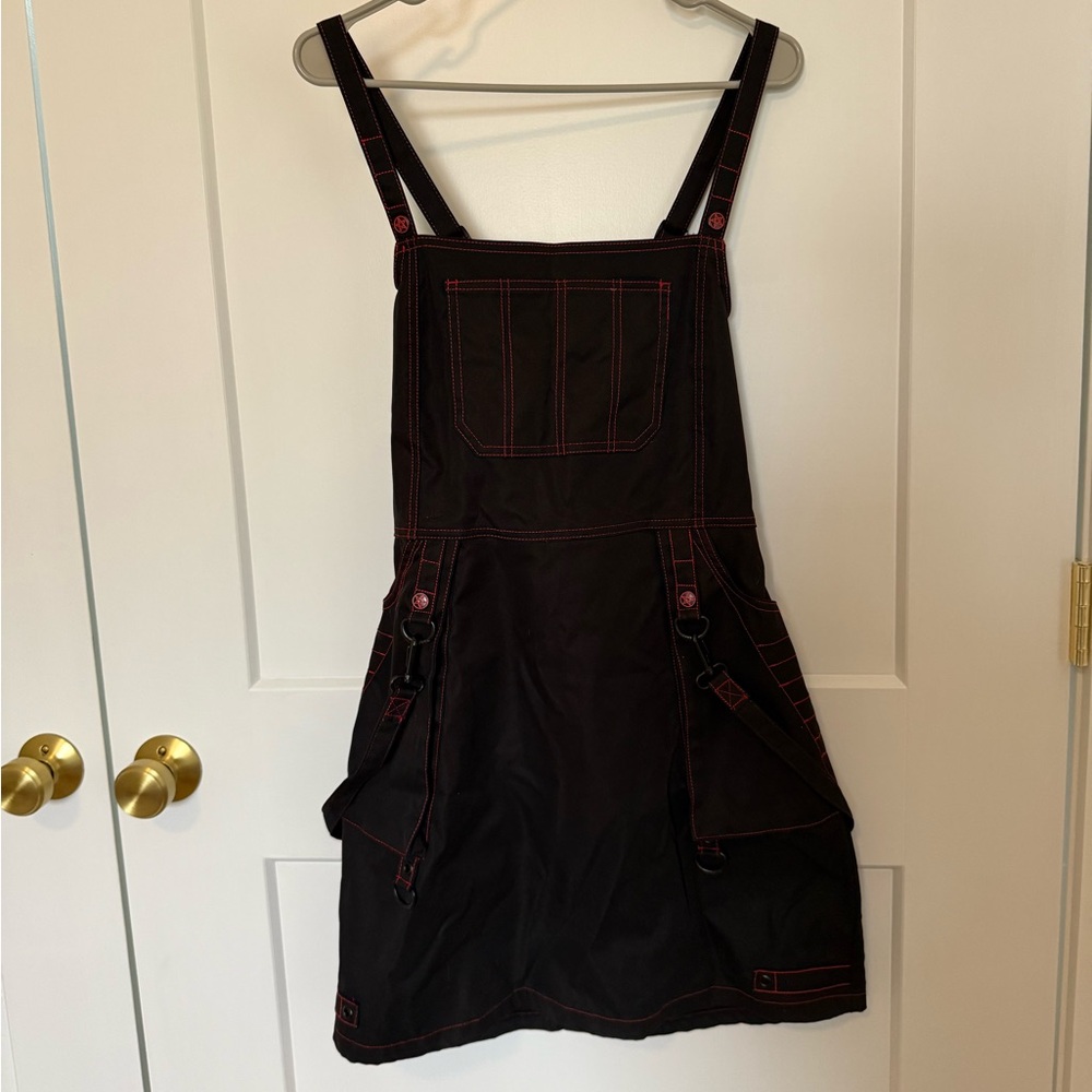 Killstar Black Dress with Red Stitching